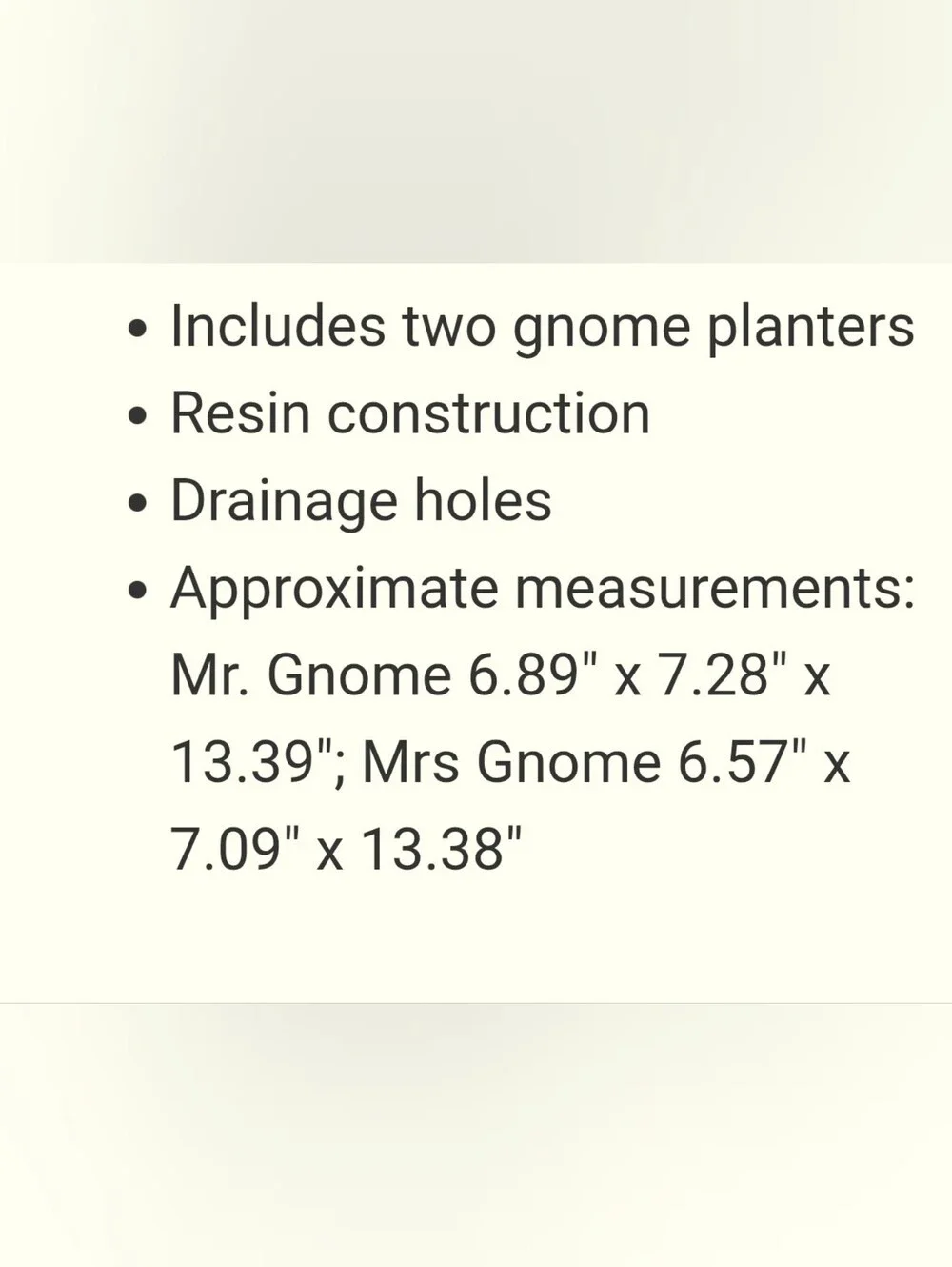 Garden Gnome Resin Planter Pair - Mr. and Mrs. Gnome.